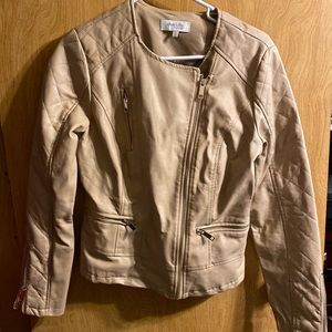 Charlotte Russ Moto faux leather jacket